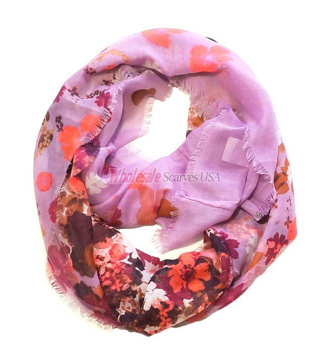 (image for) Premium Infinity Print Scarf S0157 Pink