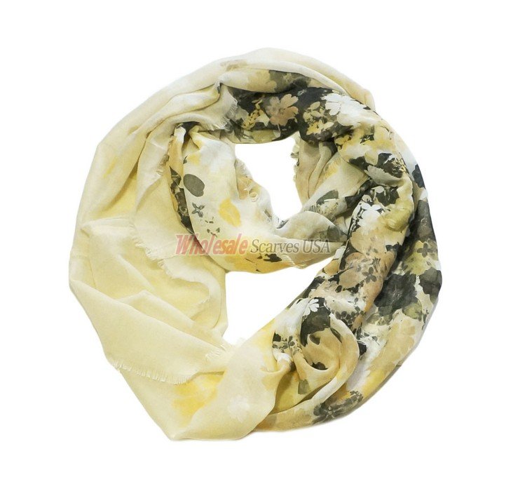 (image for) Premium Infinity Print Scarf S0157 Beige
