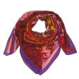 (image for) Premium Wool Blend Print Wrap S0159 Red