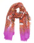 (image for) Premium Pattern Print Shawl S0163 Pink
