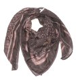 (image for) Premium Square Print Scarf S0164 Coffee