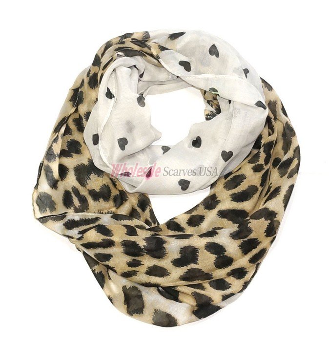 (image for) Premium Infinity Print Scarf S0174 Tan