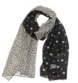 (image for) Premium Pattern Print Shawl S0163 Black