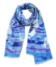 (image for) Premium flower print scarf #s0629-1