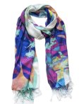 (image for) Premium flower print scarf #s0634-3