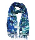 (image for) Premium flower print scarf #s0635-1