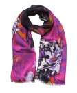 (image for) Premium flower print scarf #s0657-1