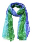 (image for) Premium flower print scarf #s0667-1