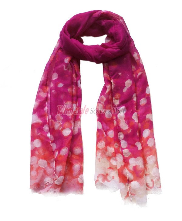 (image for) Premium dot print scarf#s0677-2