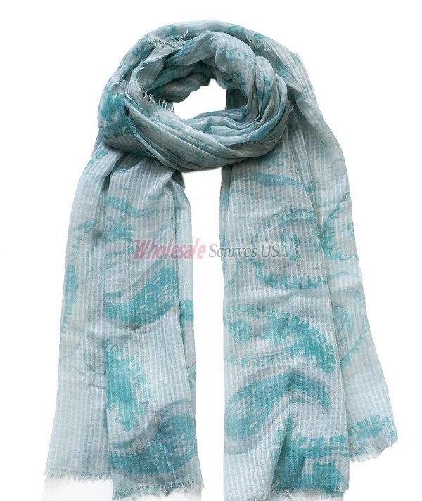 (image for) Premium paisley print scarf #s0699-1