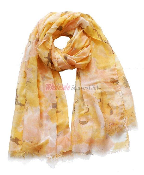(image for) Premium flower print scarf #s0702-1