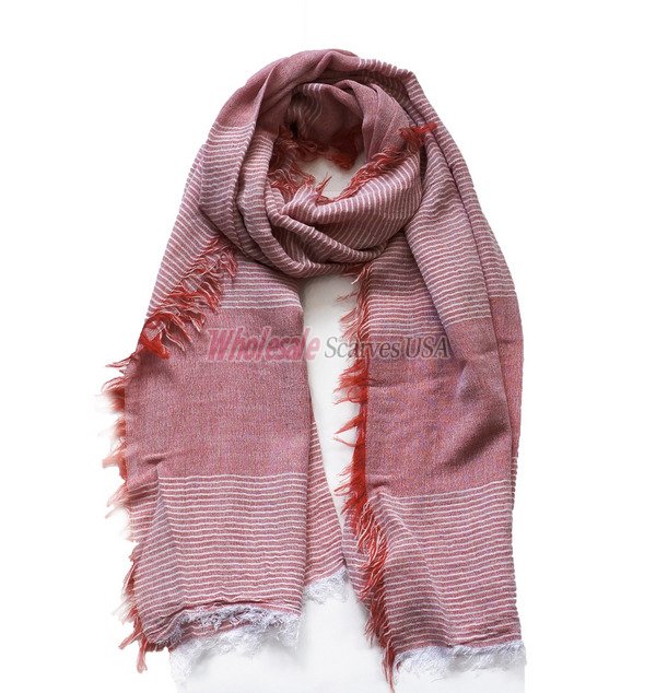 (image for) Premium stripe print scarf#s0704-1