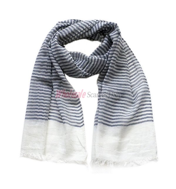 (image for) Premium stripe print scarf#s0751-1