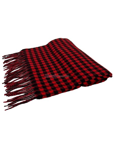 (image for) Plaid Cashmere Feel Scarf 12-pack Red/Black C06-07