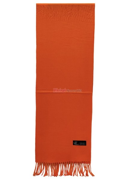 (image for) Woven Plain Scarf Orange