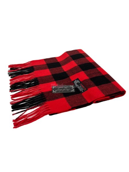 (image for) Cashmere Feel Checker Scarf 12-pack Black/Red C12-05