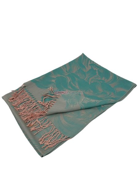 (image for) Peony Blossom Pashmina Sea Green