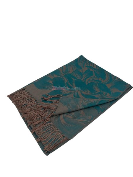 (image for) Peony Blossom Pashmina Teal Green