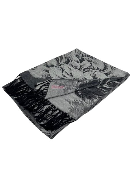 (image for) Peony Blossom Pashmina Grey