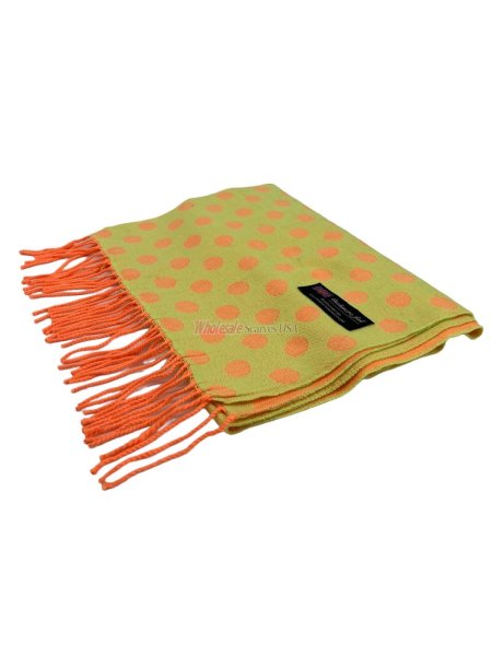 (image for) Cashmere Feel Dots Scarf Yellow 12-pack