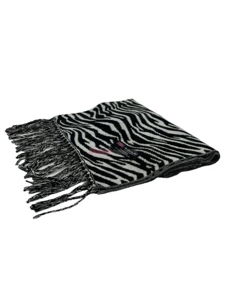 (image for) Cashmere Feel Zebra Scarf Black/White 12-pack