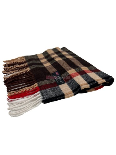 (image for) Cashmere Feel Classic Scarf Brown/Tan 12-pack
