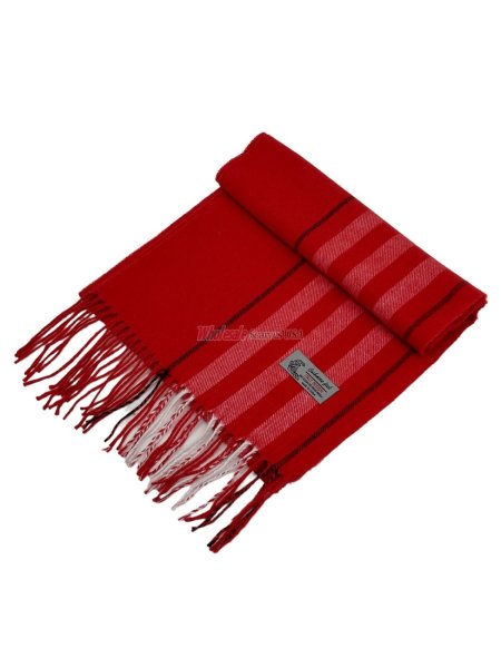 (image for) Cashmere Feel Stripe Scarf Brown 12-pack