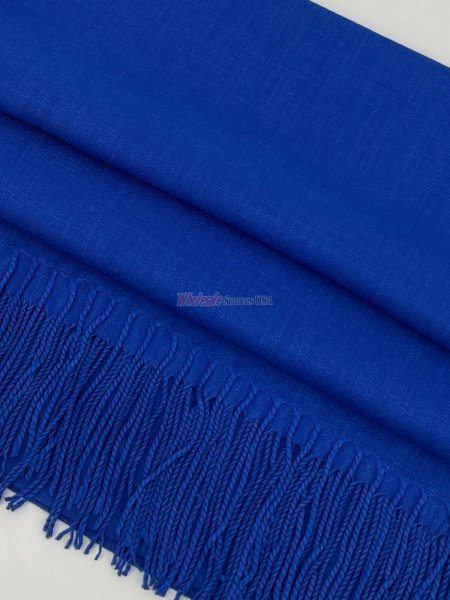 (image for) Silky Light Solid Pashmina Royal Blue