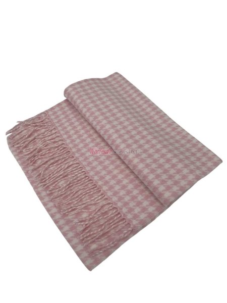 (image for) Cashmere Feel Pattern Scarf Pink/White 12-pack