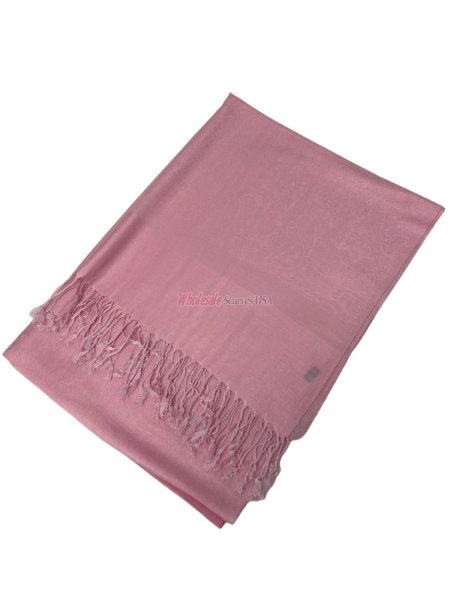 (image for) Paisley Jacquard Shawl Light Pink