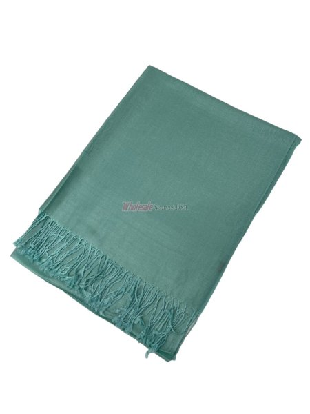 (image for) Paisley Jacquard Shawl Light Turquoise