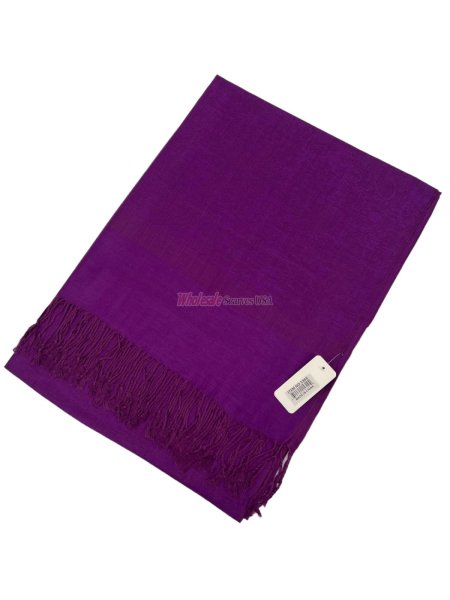 (image for) Paisley Jacquard Shawl Dark Violet