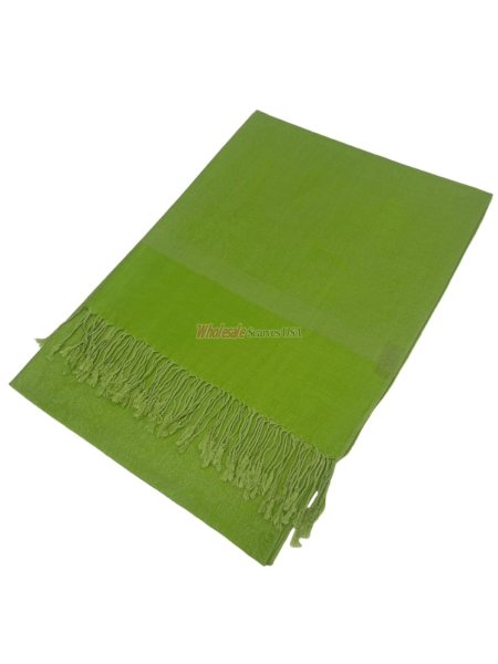 (image for) Paisley Jacquard Shawl Bright Green