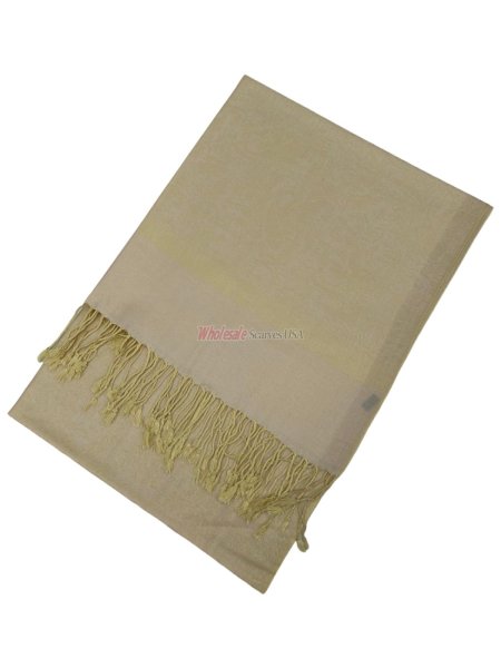 (image for) Paisley Jacquard Shawl Yellow Beige