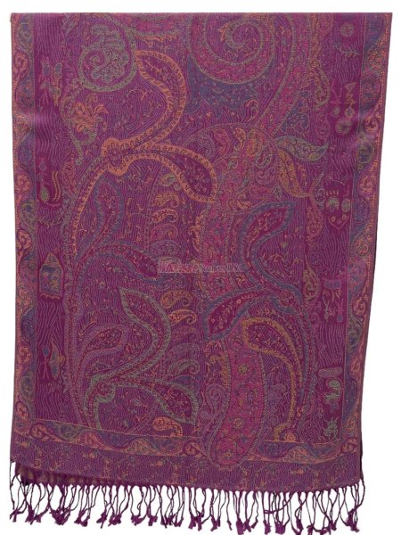 (image for) Tapestry Style Paisley Pashmina Purple Multi