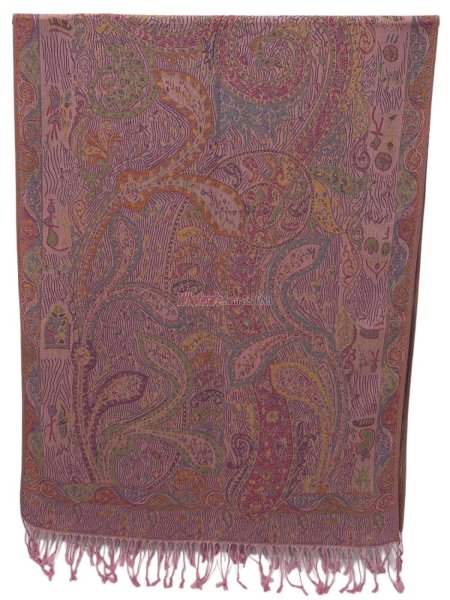 (image for) Tapestry Style Paisley Pashmina Pink Multi