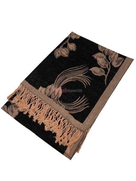 (image for) Rose Pashmina Tan/Black