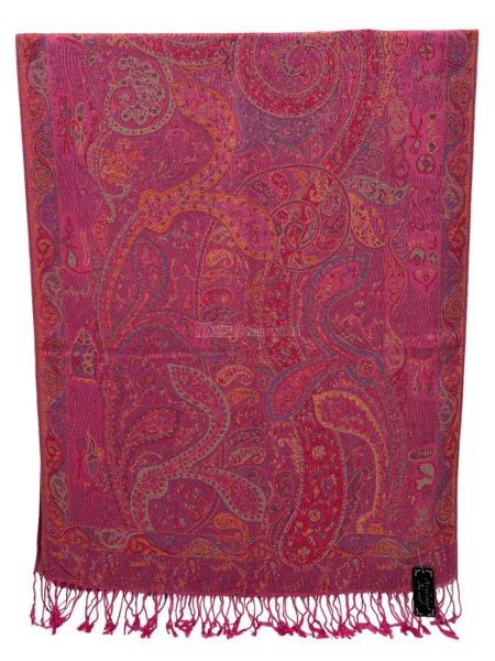 (image for) Tapestry Style Paisley Pashmina Fuchsia Multi