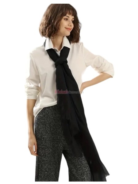 (image for) Oversized Lightweight Scarf 3301 Black
