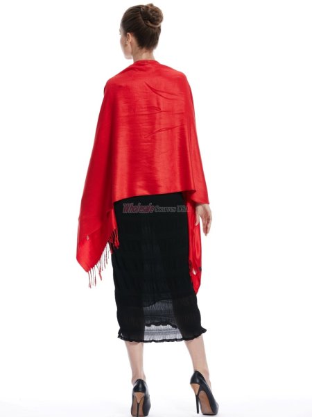 (image for) Super Solid Pashmina Red
