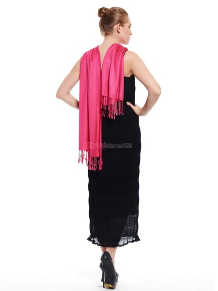 (image for) Super Solid Pashmina Hot Pink