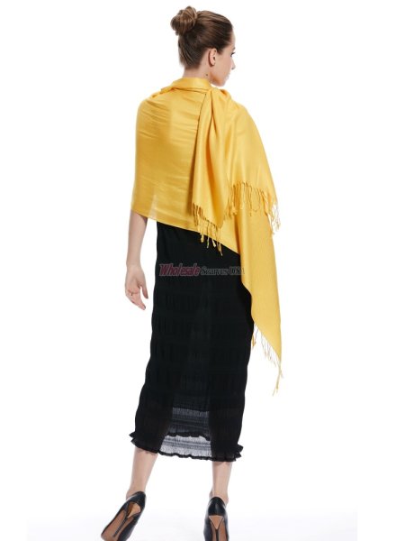 (image for) Super Solid Pashmina Yellow