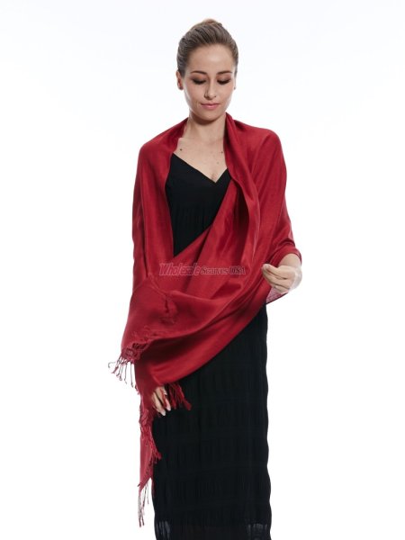 (image for) Super Solid Pashmina Burgundy