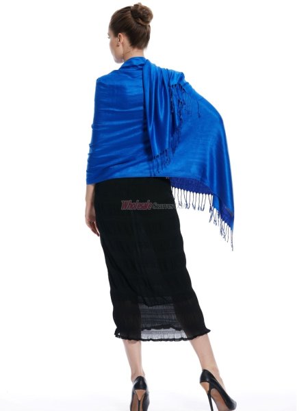 (image for) Super Solid Pashmina Royal Blue