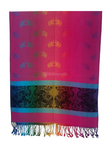 (image for) Rainbow Elephant Pashmina 12/pack Assorted