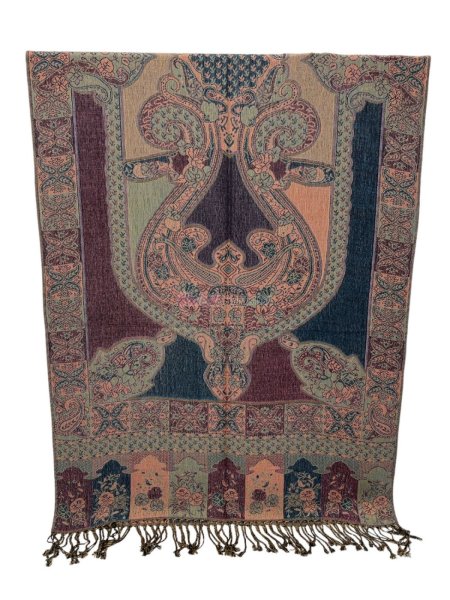 (image for) Paisley Flower Shawl Pale Violet Red