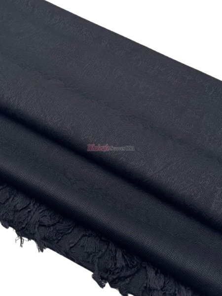 (image for) Paisley Jacquard Shawl Black