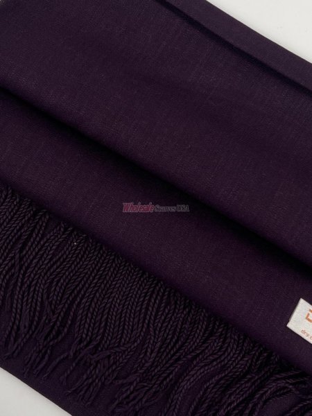 (image for) Silky Light Solid Pashmina Eggplant