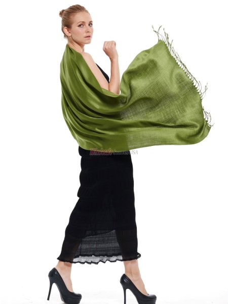 (image for) Super Solid Pashmina Yellow Green