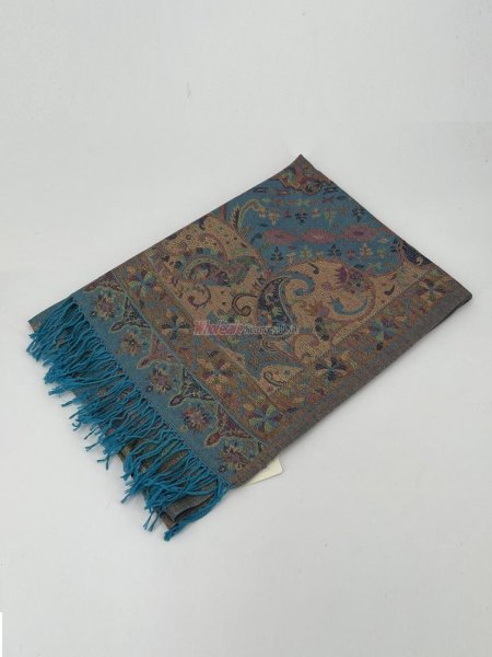 (image for) Multi Print Paisley Metallic Pashmina 12/pack Assorted